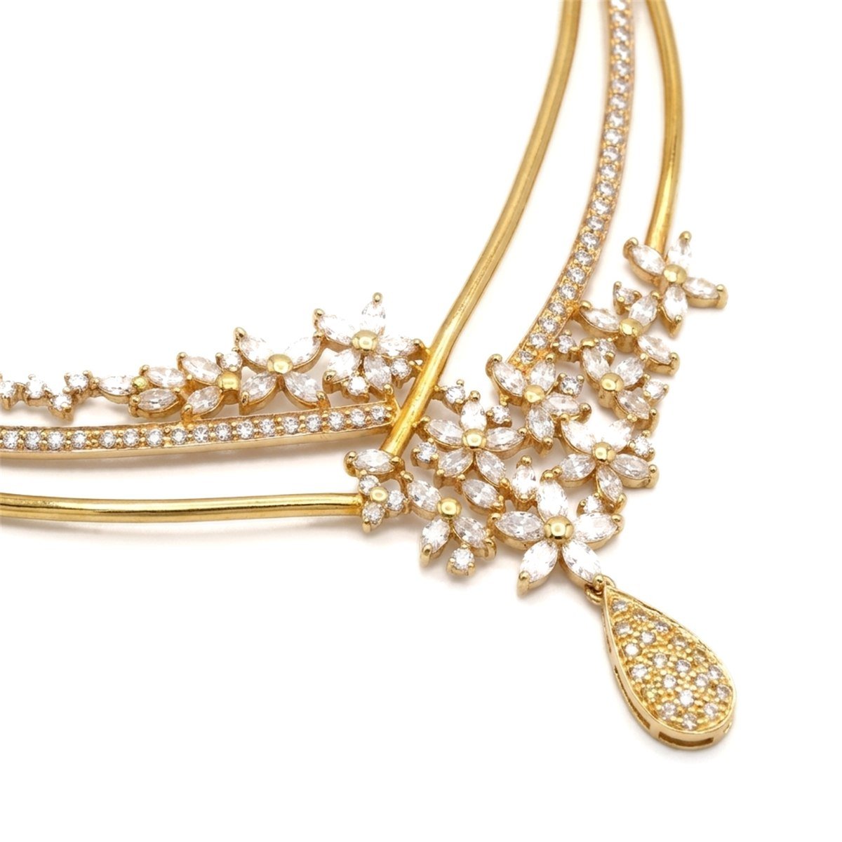 Floral Spray Necklace — detail view