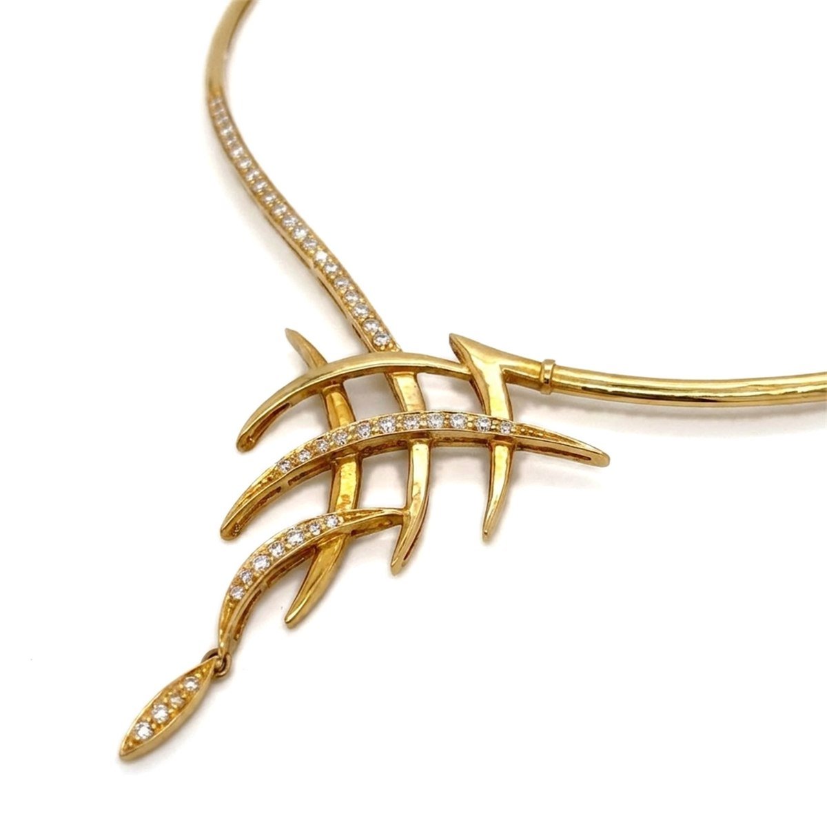 Pave Cascade Necklace — detail view