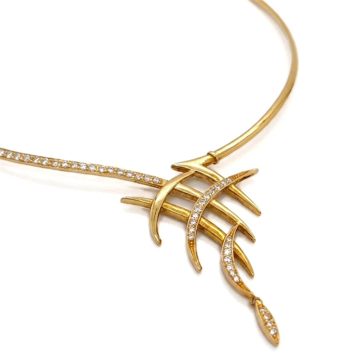 Pave Cascade Necklace — alternate view