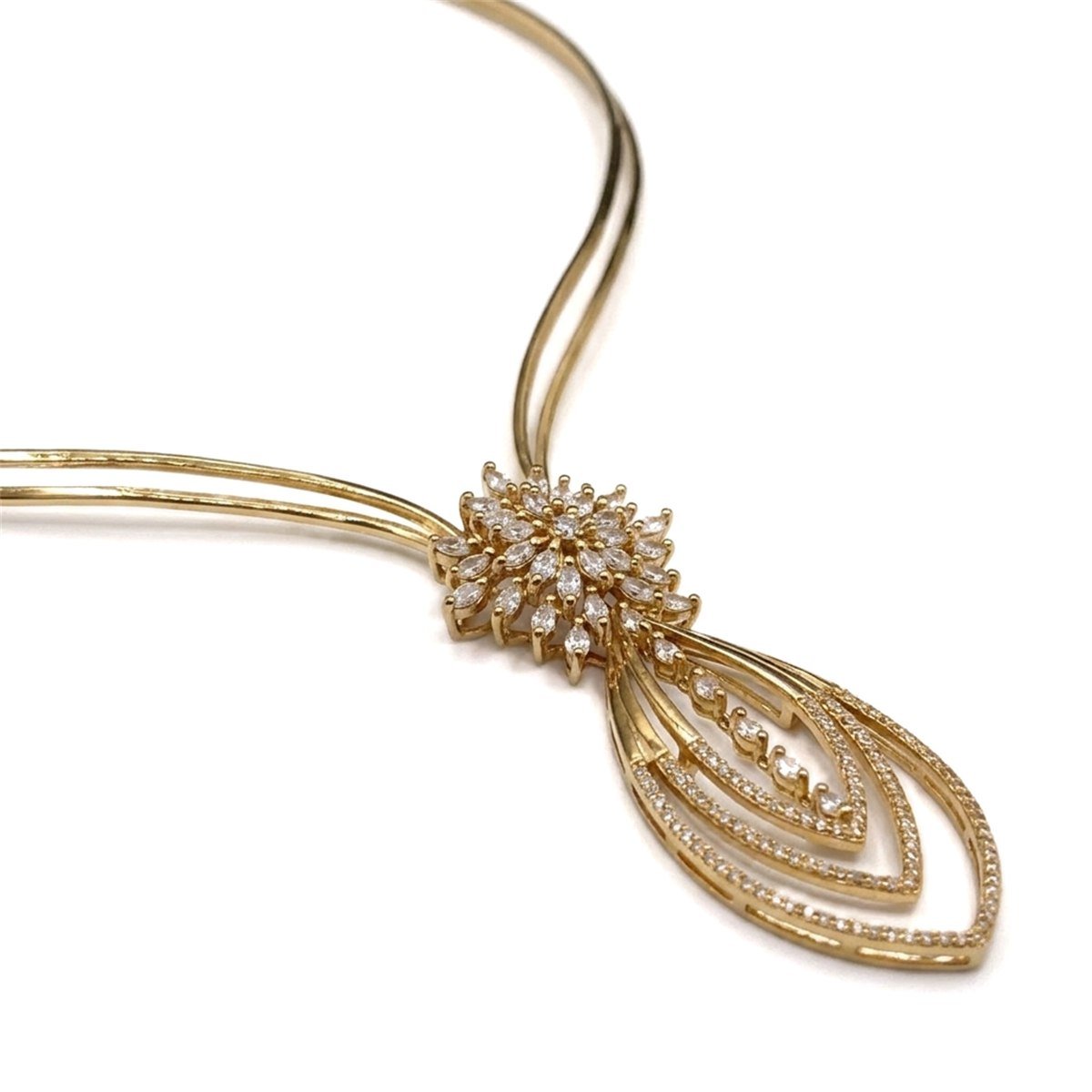 Starburst Drop Necklace — detail view