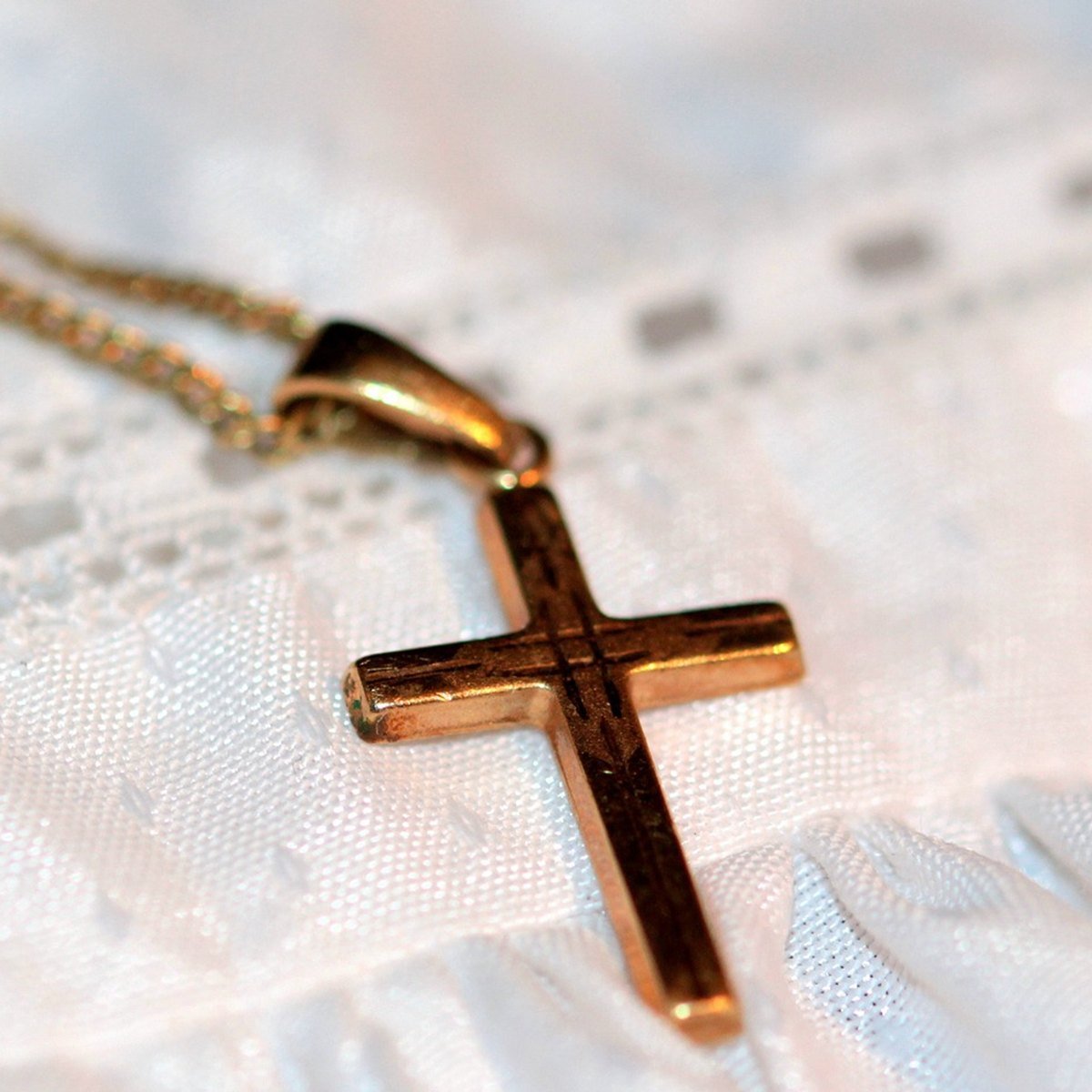 Gold Cross Pendant — alternate view
