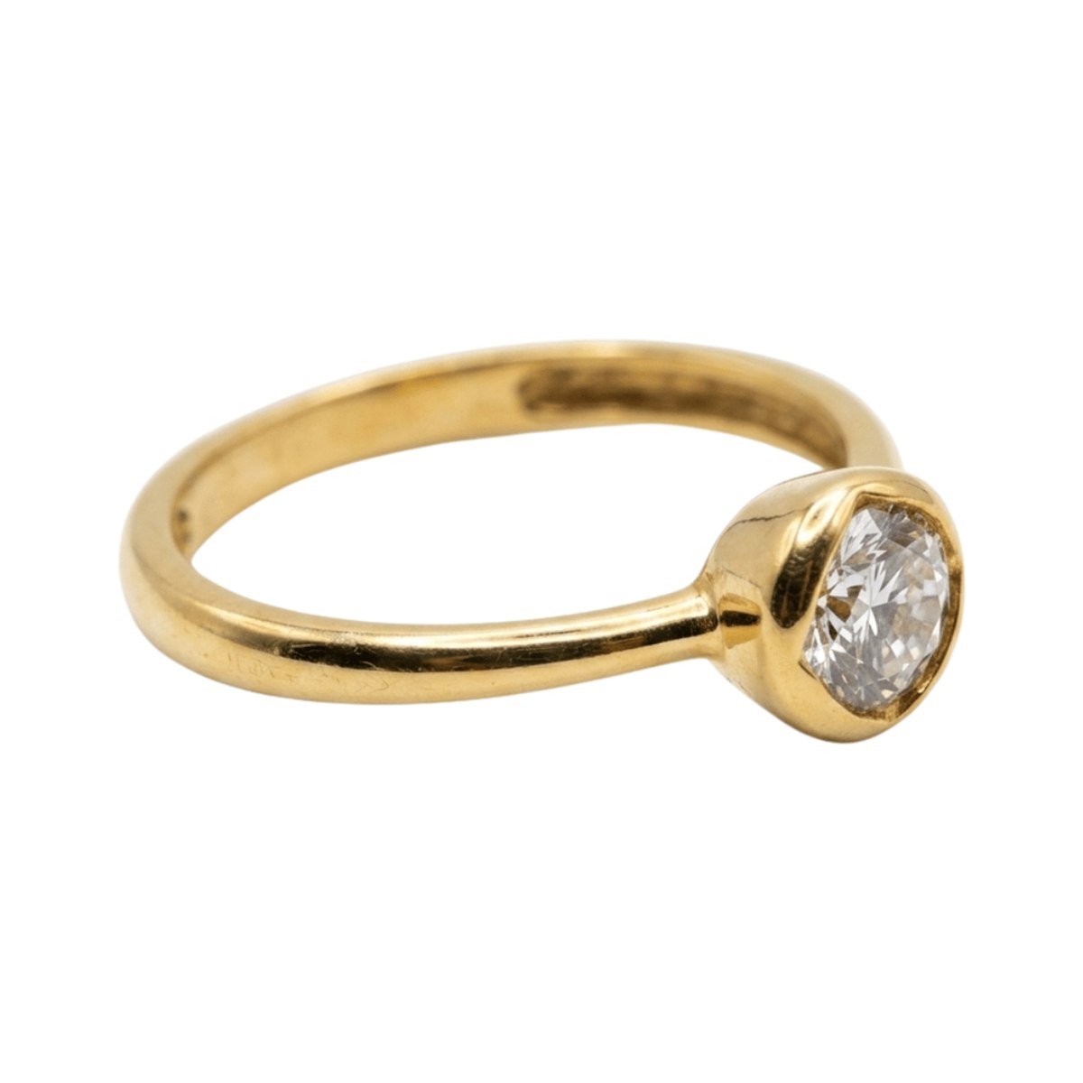 Bezel Solitaire Ring — detail view