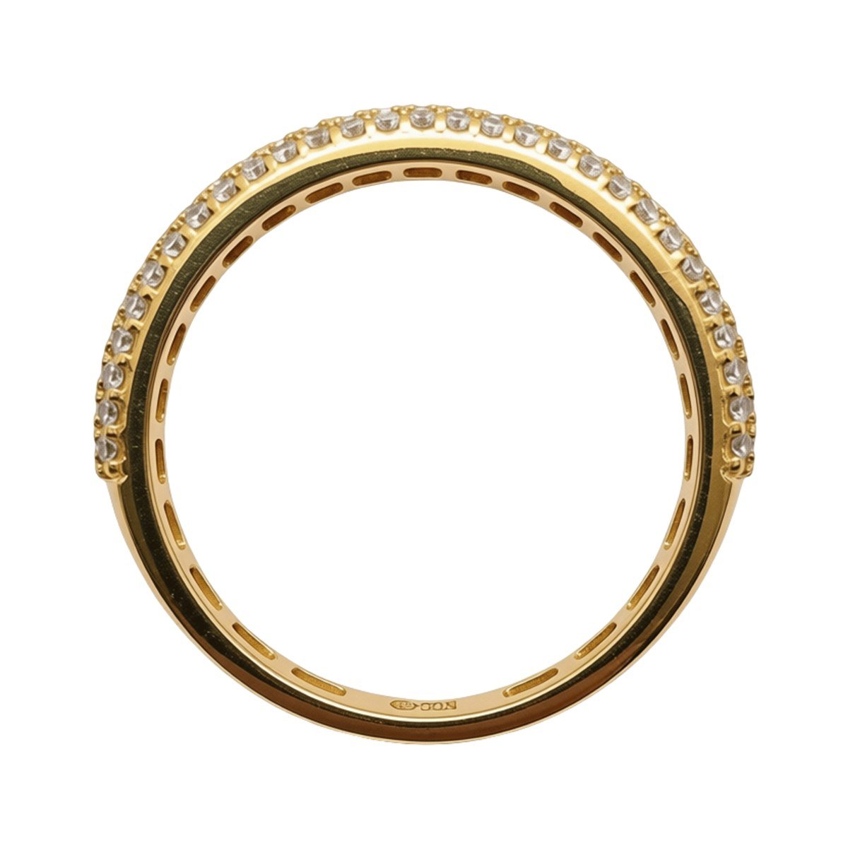Double-Row Pavé Band — detail view