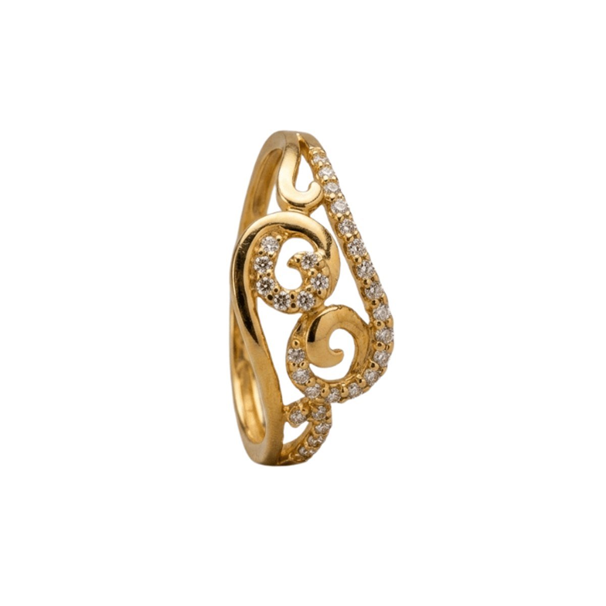 Pavé Swirl Ring — detail view